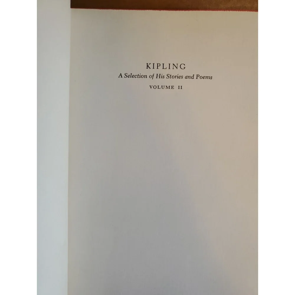 Kipling A Selection of His Stories and Poems 2 Vol Set John Beecroft 1956